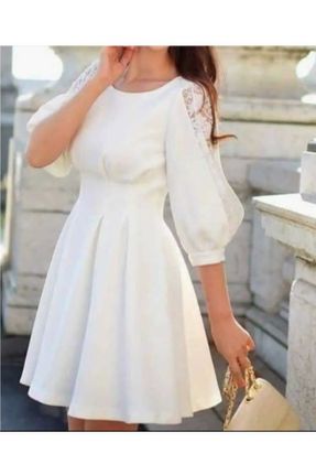 لباس سفید زنانه بافتنی پلی استر کد 800962744