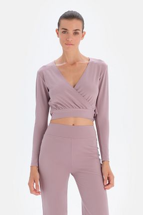 تیشرت اسپرت بنفش زنانه رگولار Dagi - کد 788129557