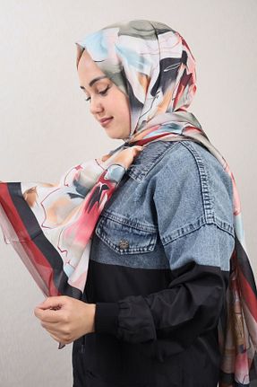 روسری رنگی پلی استر Quare - کد 801220040
