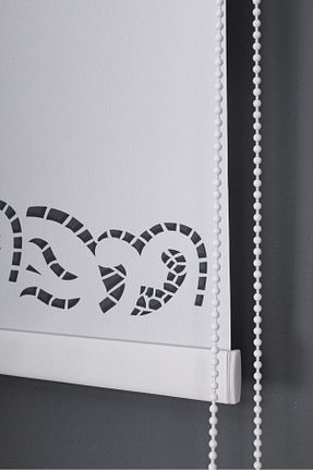 پرده کشوئی سفید کلاسیک Stor ŞimşekCurtain - کد 800208439