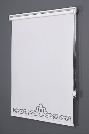 پرده کشوئی سفید کلاسیک Stor ŞimşekCurtain - کد 800208439
