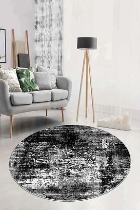 فرش مشکی زیره ضد لغزش Halise Home - کد 801690027
