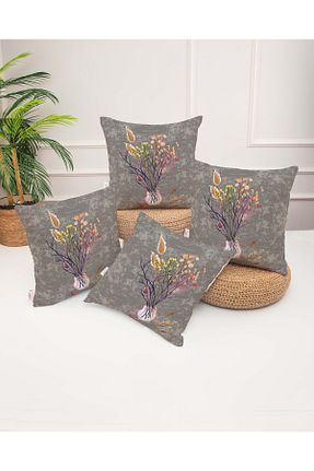 کوسن و روکش کوسن طوسی مخمل menesahome - کد 801417674