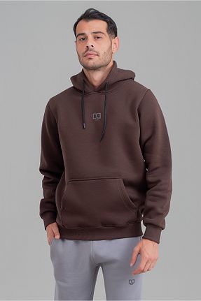 سوئیشرت قهوه ای مردانه ساده Duss - کد 779218966