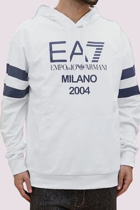 سوئیشرت سفید مردانه ساده Emporio Armani - کد 801746837