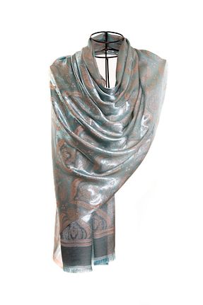 شال سبز زنانه Kesik Elyaf CASHMERE AND SİLK MAWLANA - کد 375498938