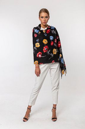 شال رنگی زنانه کشمیر CASHMERE AND SİLK MAWLANA - کد 184625683