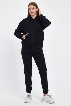 ست گرمکن مشکی زنانه پنبه ای han elegant - کد 801931105