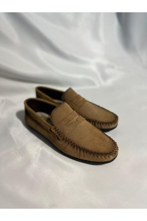 کفش کلاسیک قهوه ای مردانه جیر پاشنه کوتاه ( 4 - 1 cm ) کد 782210353