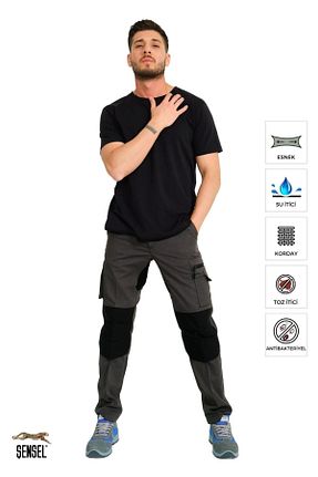 لباس ایمنی کار طوسی Şensel - کد 217982343