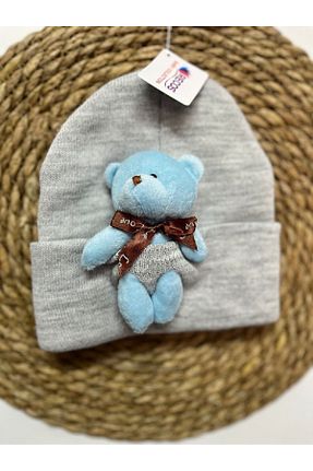 کلاه پشمی طوسی زنانه پنبه ای DESİGNER - کد 801852851