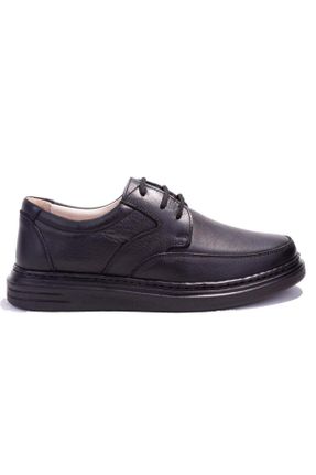 کفش کژوال مشکی مردانه چرم طبیعی پاشنه کوتاه ( 4 - 1 cm ) پاشنه ساده کد 798463776