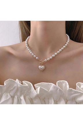 گردنبند جواهر سفید زنانه مروارید Girift Vintage - کد 752054005