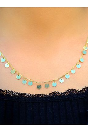 گردنبند نقره طلائی زنانه 925 عیار zivva silver - کد 801926376