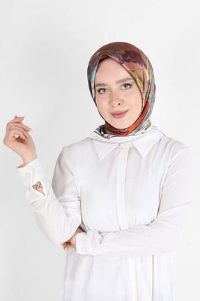 روسری طوسی پلی استر Alvina - کد 802125282