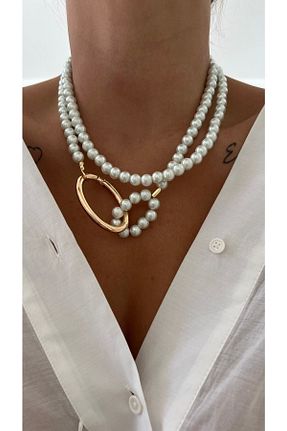 گردنبند مروارید سفید vi store vi jewelry - کد 174089134