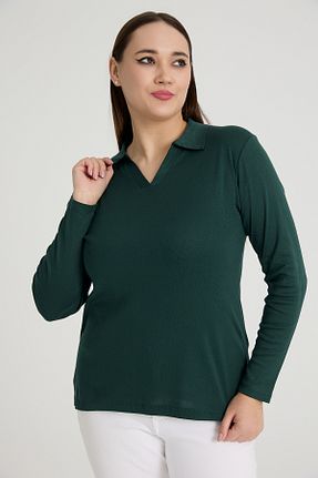 بلوز سایز بزرگ آبی زنانه سایز بزرگ BANEGA - کد 801313840