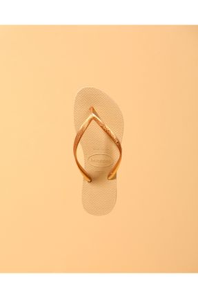 دمپائی طلائی زنانه پاشنه ساده پاشنه کوتاه ( 4 - 1 cm ) کد 801838957
