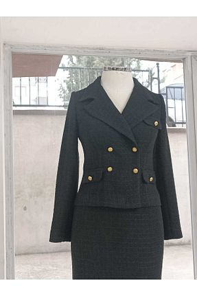کت بلیزر مشکی زنانه پارچه ÖZEL DİKİM - کد 801412702
