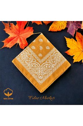 باندانا زرد پنبه ای Fular Marketi - کد 304119074