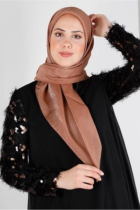 روسری نارنجی پلی استر Alvina - کد 801780197