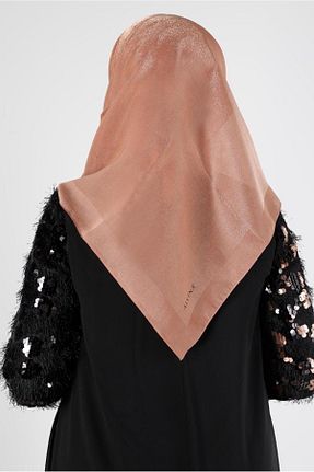 روسری نارنجی پلی استر Alvina - کد 801780197