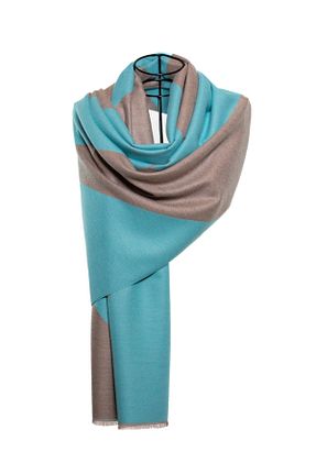 شال طوسی زنانه ابریشم CASHMERE AND SİLK MAWLANA - کد 675196543