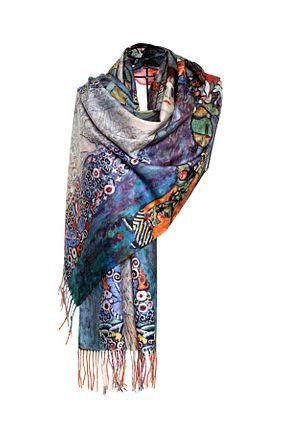 شال رنگی زنانه کشمیر CASHMERE AND SİLK MAWLANA - کد 411357111
