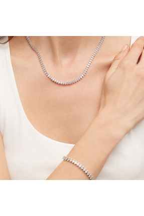 گردنبند جواهر سفید زنانه کد 717430797