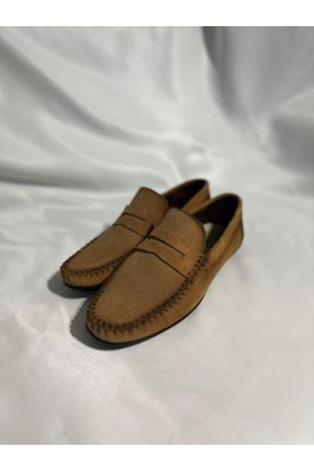 کفش کلاسیک قهوه ای مردانه جیر پاشنه کوتاه ( 4 - 1 cm ) کد 782210353