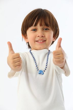 گردنبند جواهر آبی بچه گانه منجق Akmer - کد 740684293