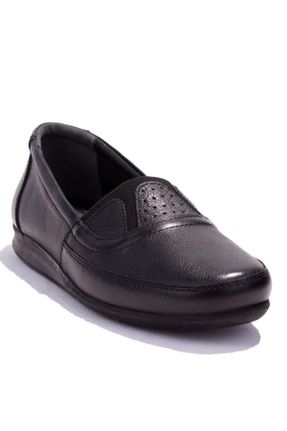 کفش کژوال مشکی زنانه چرم طبیعی پاشنه کوتاه ( 4 - 1 cm ) پاشنه ساده کد 798464940
