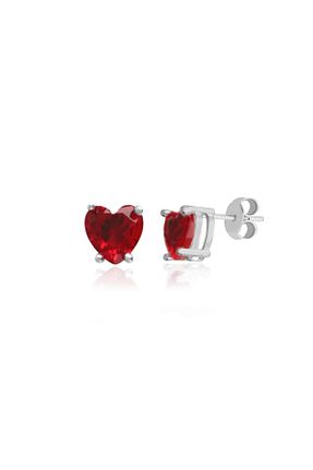 گوشواره نقره قرمز زنانه 925 عیار Silveranka - کد 801875599