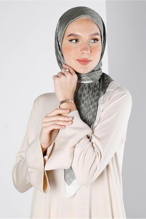 روسری خاکی پلی استر Alvina - کد 802009238