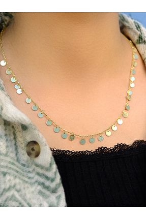 گردنبند نقره طلائی زنانه 925 عیار zivva silver - کد 801926376