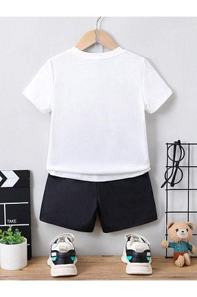 ست بالاتنه و پائین تنه سفید بچه گانه بافت AMMA - کد 801389913