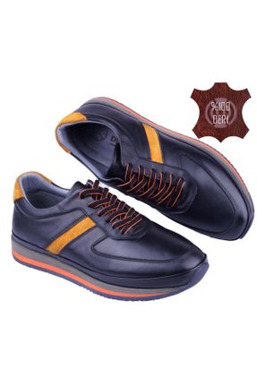 کفش کژوال زرد مردانه چرم طبیعی پاشنه کوتاه ( 4 - 1 cm ) پاشنه ساده کد 801321740