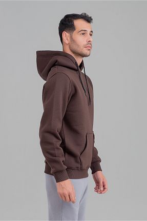 سوئیشرت قهوه ای مردانه ساده Duss - کد 779218966
