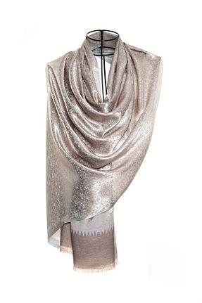 شال بنفش زنانه Kesik Elyaf CASHMERE AND SİLK MAWLANA - کد 376354991