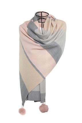 شال بژ زنانه کشمیر CASHMERE AND SİLK MAWLANA - کد 673827512
