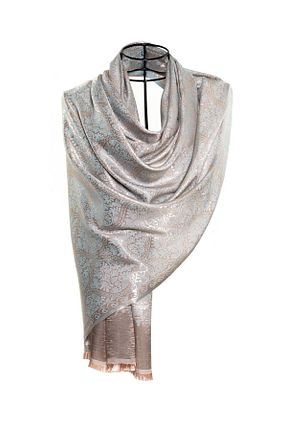 شال بنفش زنانه Kesik Elyaf CASHMERE AND SİLK MAWLANA - کد 376211722