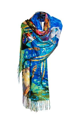 شال رنگی زنانه کشمیر CASHMERE AND SİLK MAWLANA - کد 411353462