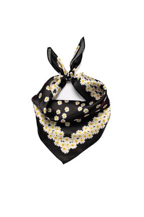دستمال گردن سفید زنانه ابریشم CASHMERE AND SİLK MAWLANA - کد 674500642