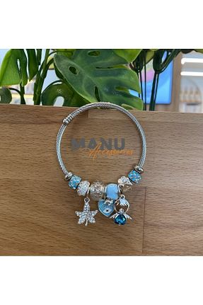 دستبند استیل (فولاد) زنانه استیل (فولاد) MANU - کد 746945728