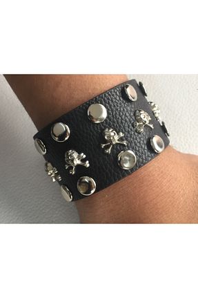 دستبند جواهر مشکی زنانه چرم Aksabeltchokers - کد 261183882