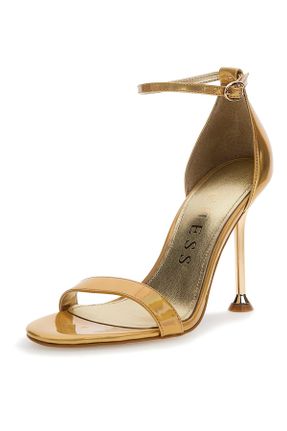 کفش پاشنه بلند کلاسیک طلائی زنانه پاشنه نازک پاشنه بلند ( +10 cm) کد 801996161