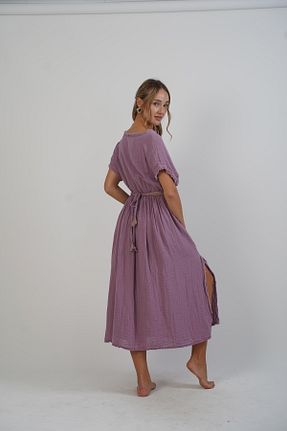 لباس بنفش زنانه بافتنی WOMELLA - کد 801993144