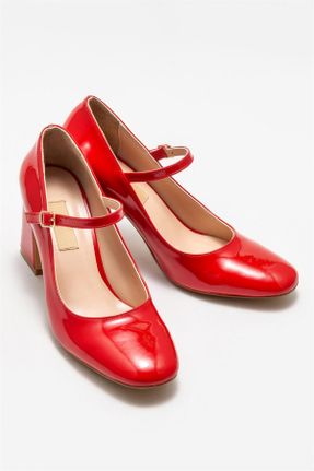 کفش پاشنه بلند کلاسیک قرمز زنانه پلی اورتان پاشنه متوسط ( 5 - 9 cm ) پاشنه ضخیم کد 802006356