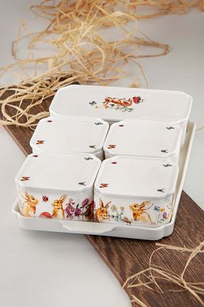 سرویس قهوه خوری سفید 4 نفره Bursa Porselen Dekor - کد 785152956