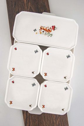 سرویس قهوه خوری سفید 4 نفره Bursa Porselen Dekor - کد 785152956